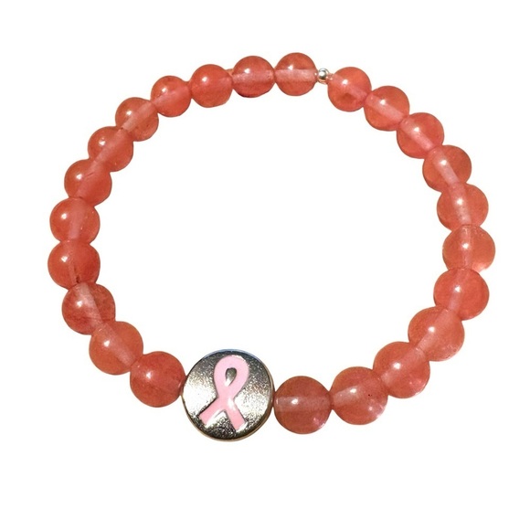 Jewelry - Breast Cancer Awareness Pink Ribbon Stretch Bracelet